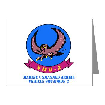 MUAVS2 - M01 - 02 - Marine Unmanned Aerial Vehicle Squadron 2 (VMU-2) with Text - Note Cards (Pk of 20) - Click Image to Close